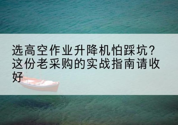 富拉尔基高空作业升降机厂家推荐-选高空作业升降机怕踩坑？这份老采购的实战指南请收好